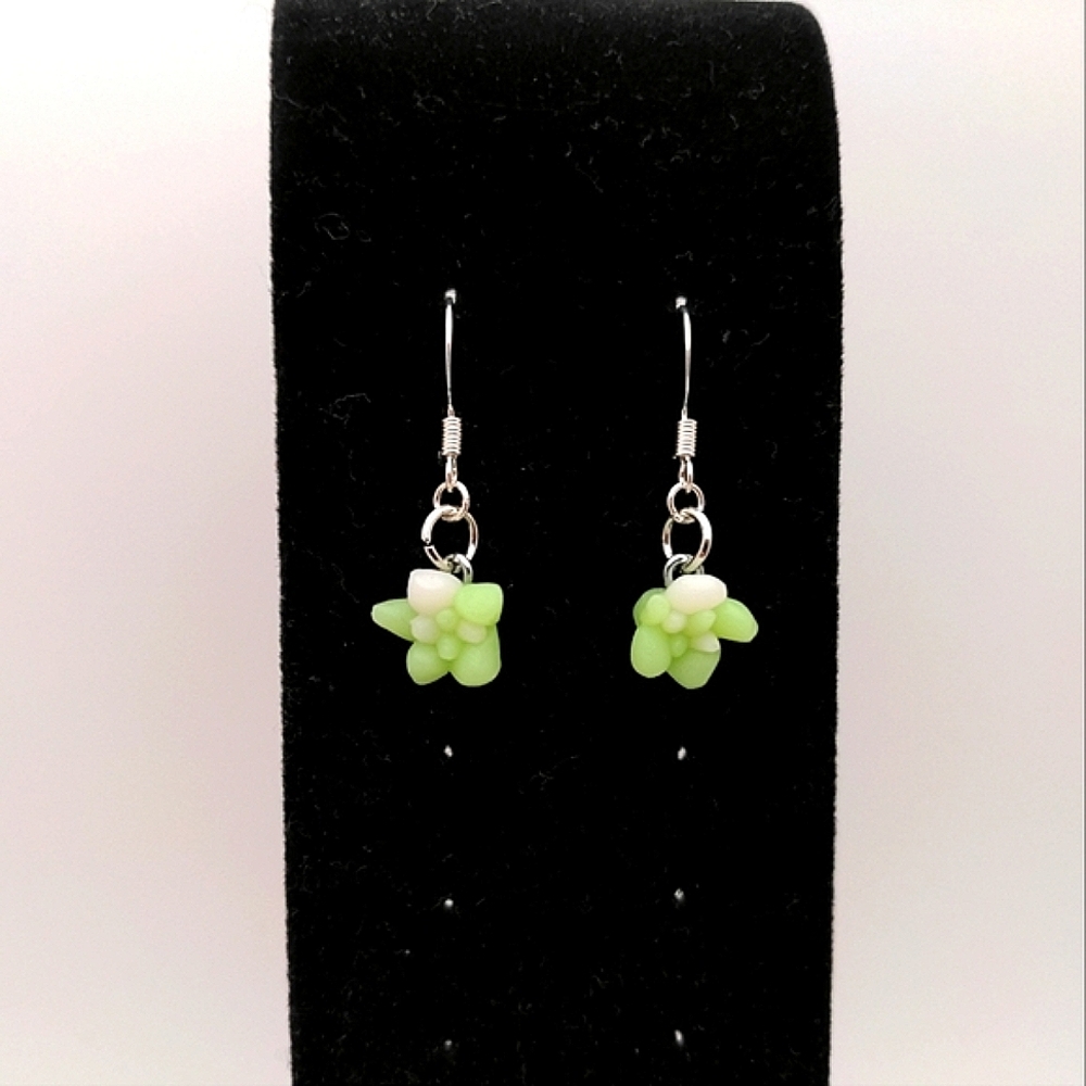 Mini Succulent Charm Earrings